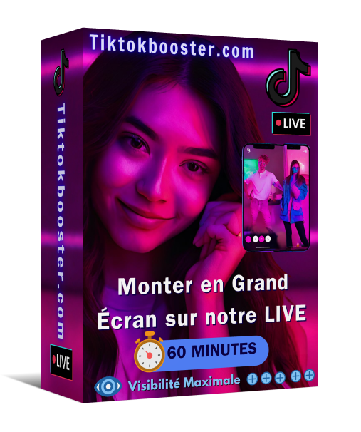Offre 2   : Montée en Grand Écran ⏰ 60 Minutes LIVE TikTok : Booster votre compte Tiktok 🔴